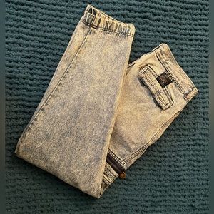 Vintage 90s Bugle Boy Acid Wash Cargo Jeans